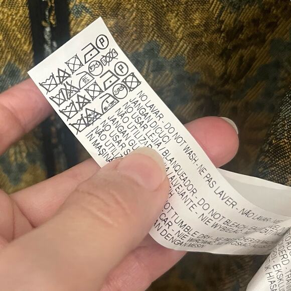 Zara Long Brocade Vest Small Open Front Floral Black Multi Boho Regencycore Glam - Picture 7 of 7